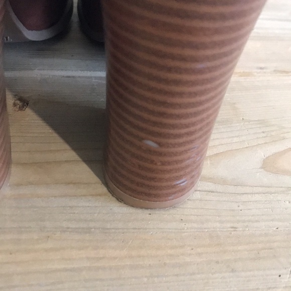 American Eagle Sander Braided heeled Booties brown cognac size 10 vegan - Picture 8 of 10